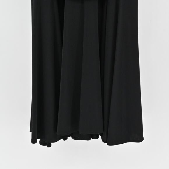 BCBGMAXAZRIA Dress Size M Black Sleeveless VNeck Ruched Drape Stretch Drop Waist - Picture 4 of 12